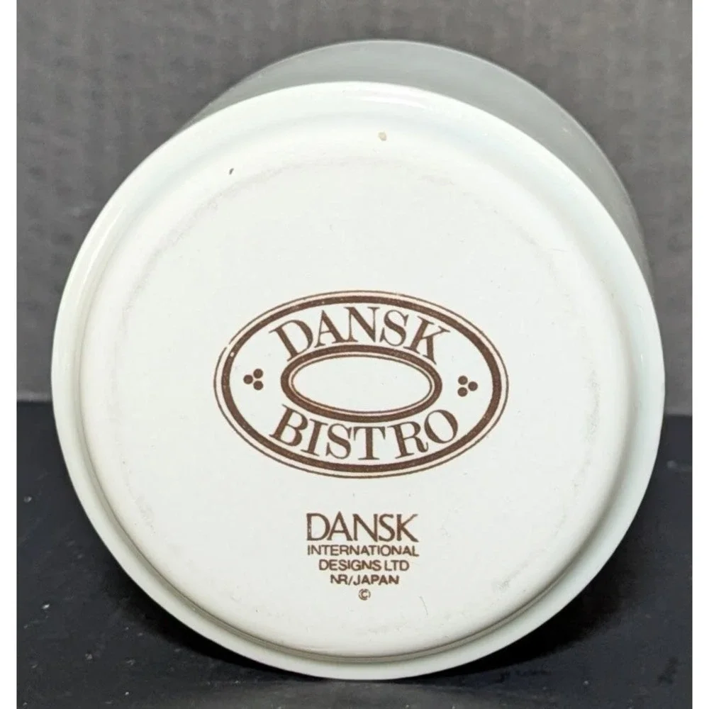 Dansk Bistro Christianshavn Blue & White Sugar Bowl With Lid‎